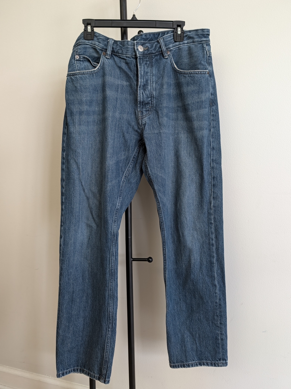 Zara Men's Straight-Leg Medium Blue Jeans